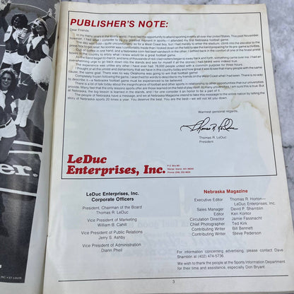 1978 First Issue - Nebraska Inside Cornhusker Sports Magazine - Orange Bowl TJ3