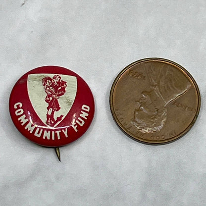 1920s Pinback Button Pin Community Fund SE7-2