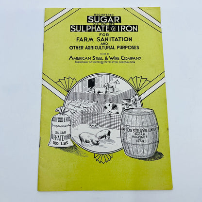 1932 Sugar Sulphate of Iron for Farm Sanitation & Agriculture Purposes Book L4-3
