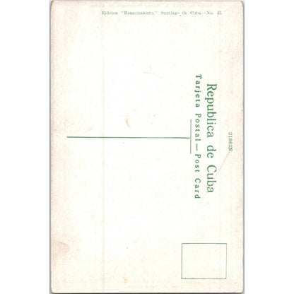 Jose A. Saco Street Santiago Cuba Original Postcard TK1-P15