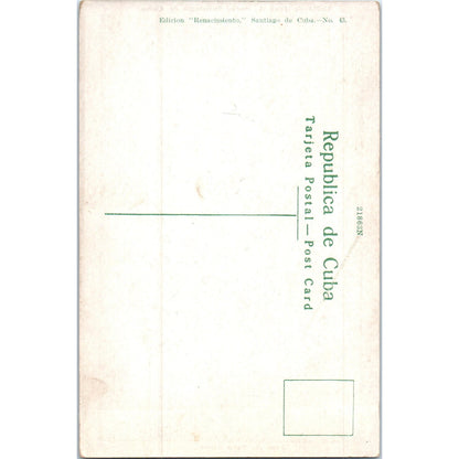 Jose A. Saco Street Santiago Cuba Original Postcard P2-5