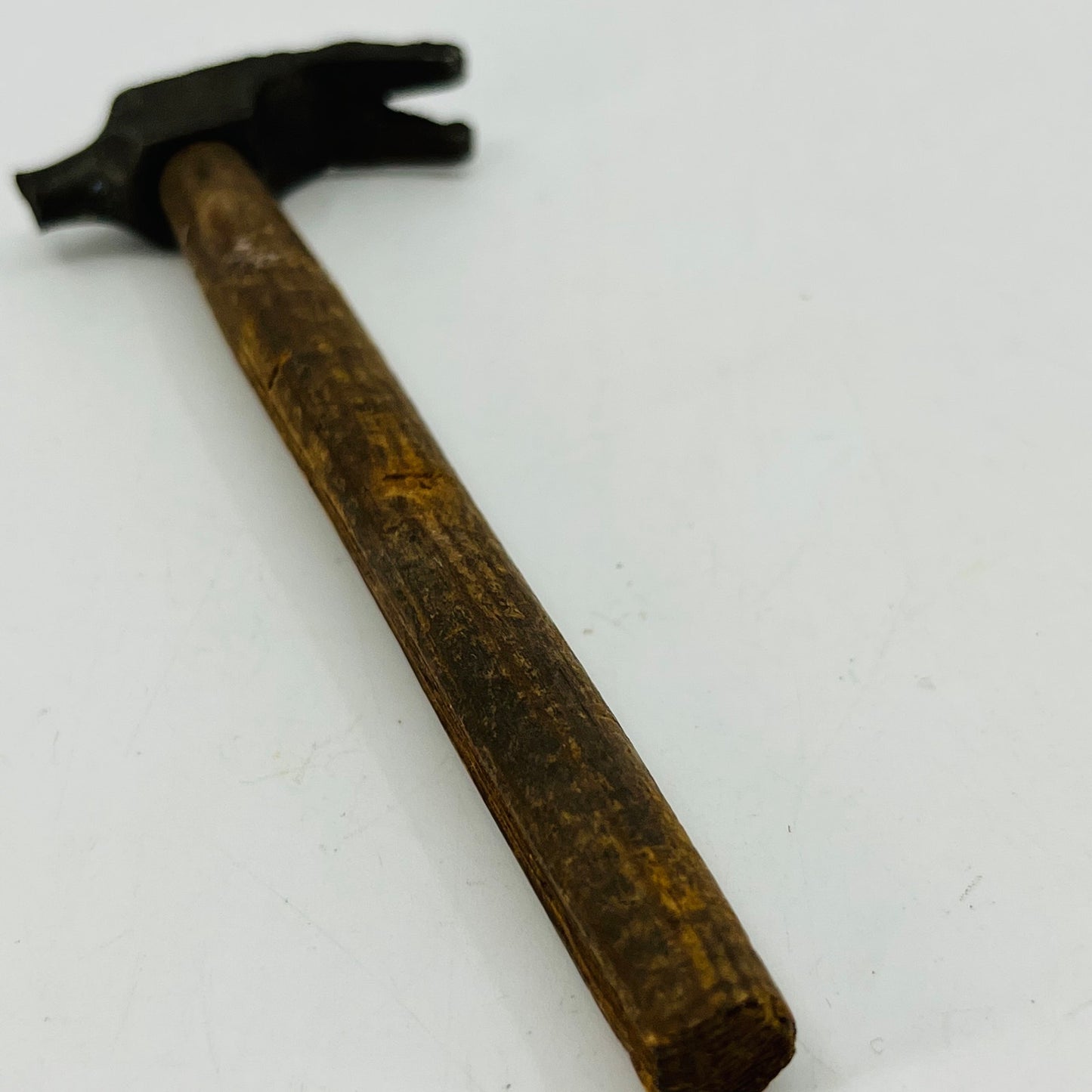Vintage Primitive Realistic Wood and Metal Toy Hammer Broken Head 4” SB2