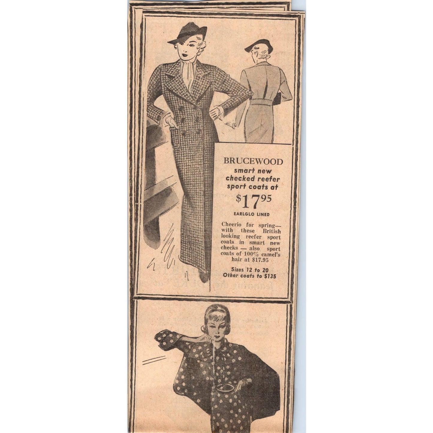 1935 MPLS Journal Newspaper Ad Maurice L Rothschild Palace Clothing House FL5-3