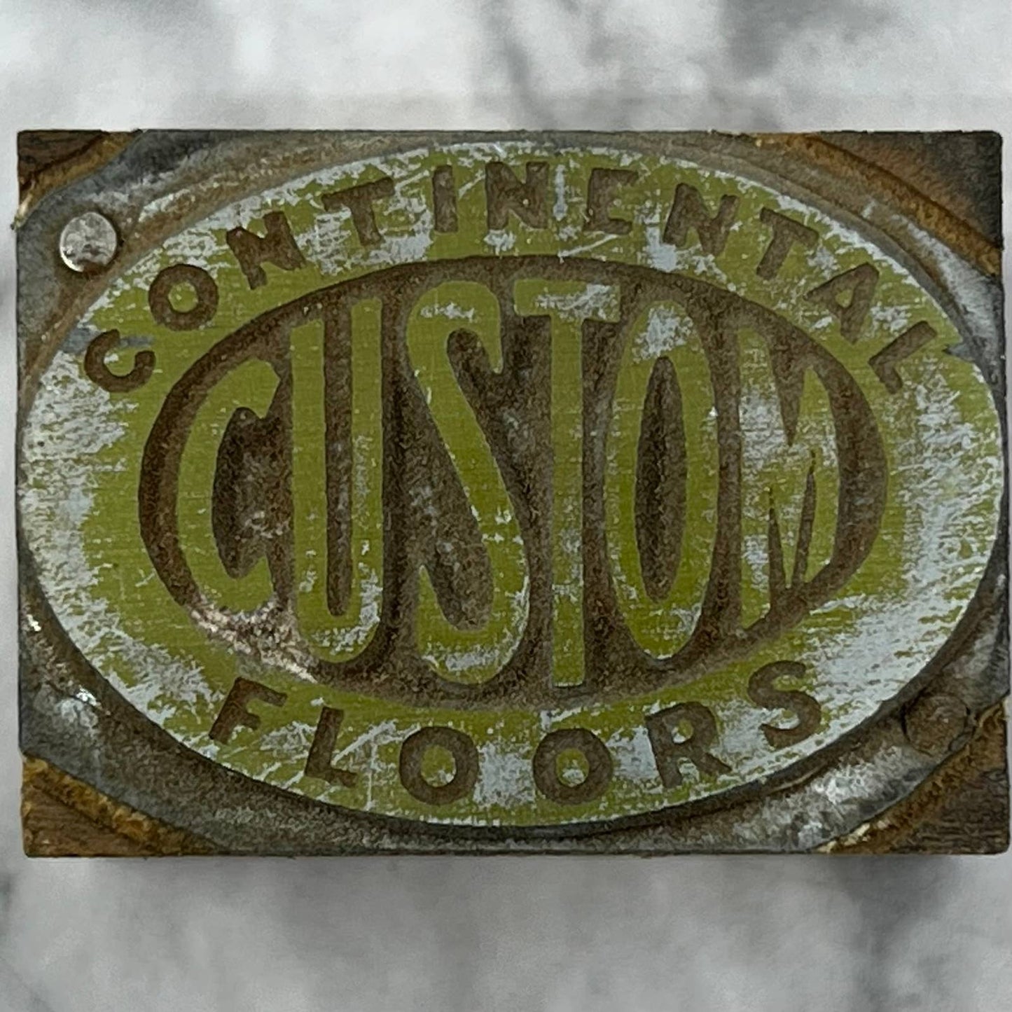 Vintage Printing Letterpress Printers Block Plate Continental Custom Floors TJ58