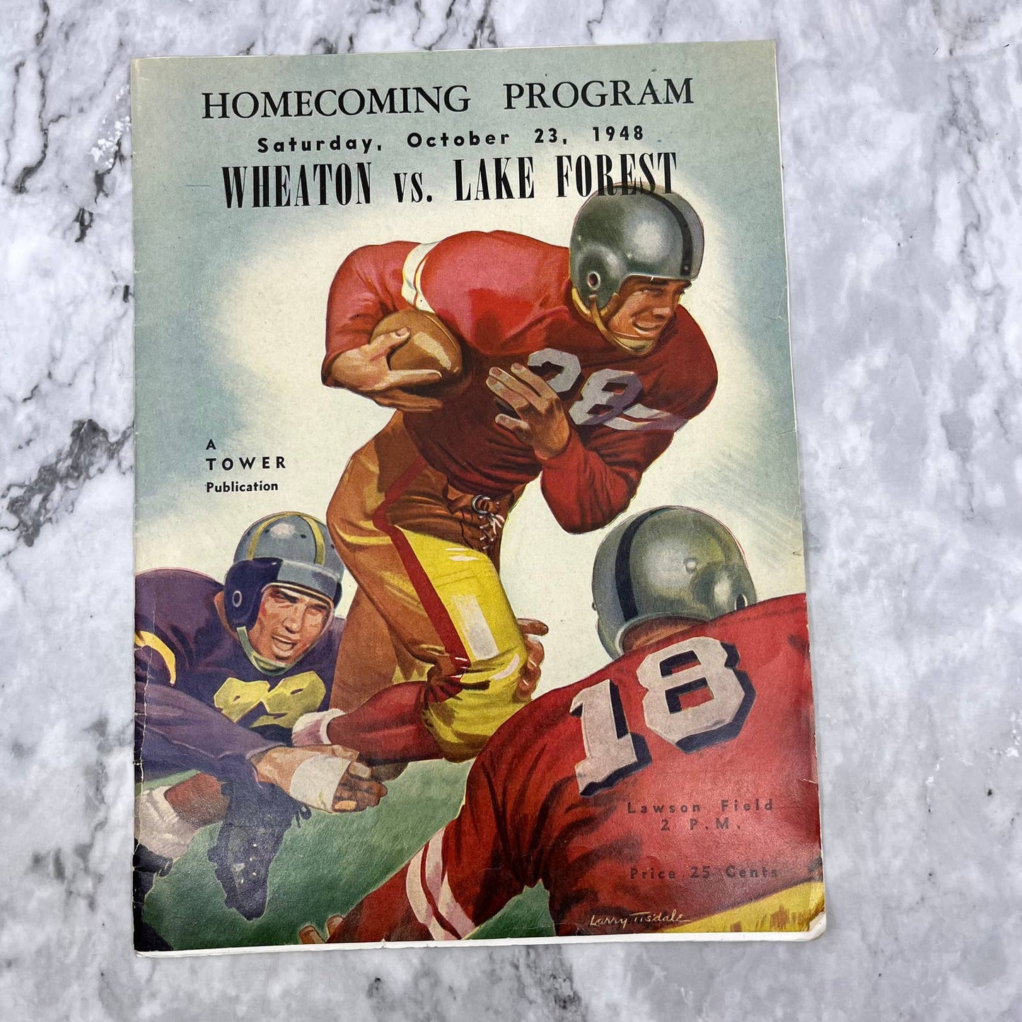 1948 Homecoming Football Game Program Wheaton College vs Lake Forest College TH1