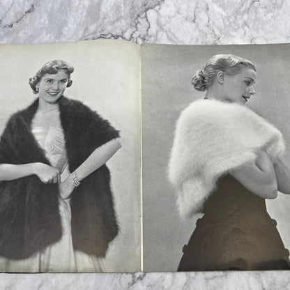 BERNAT VINTAGE 1953 Handicrafter STOLES PATTERN BOOK NO. 161 TJ3