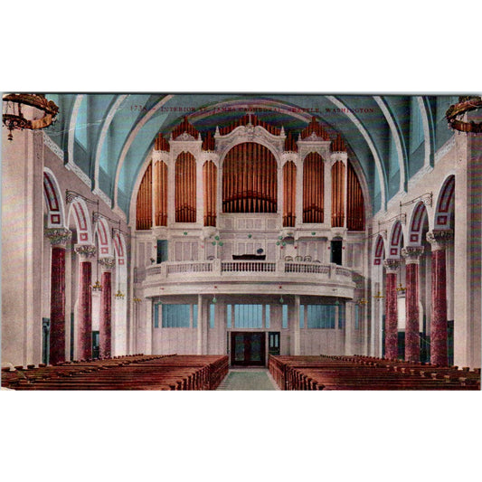 Vintage Postcard St. James Cathedral Interior Seattle Washington TD9
