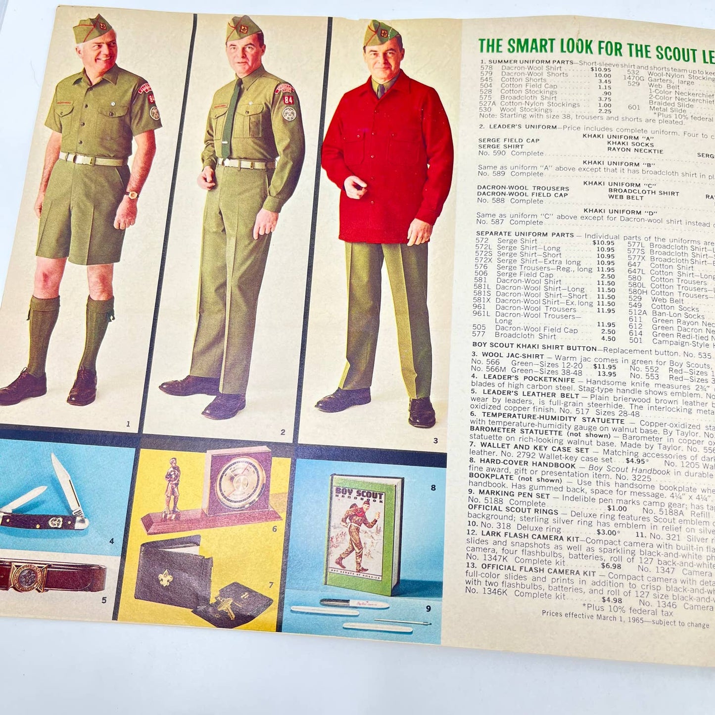 Vintage 1965 Boy Scouts Catalog Camp Pomperaug Union CT TF6