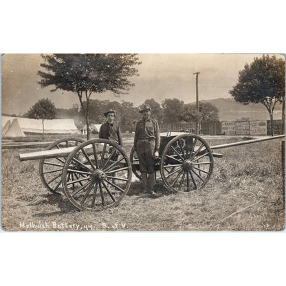 Antique WWI Postcard RPPC Melhuish Battery 44 S. of V. EA3