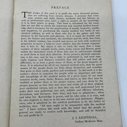 1940 Household Medicine Guide J.I. Lighthall The Great Indian Medicine Man TG6