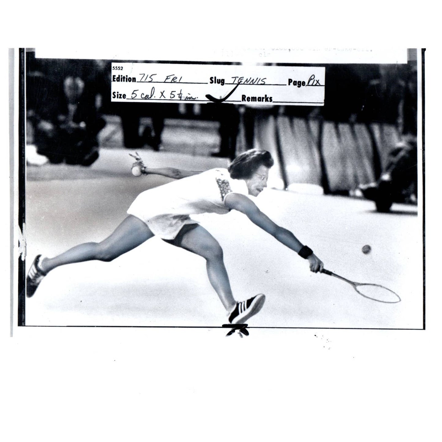 1973 Press Photo Tennis Billie Jean King 8x10" AD3-6