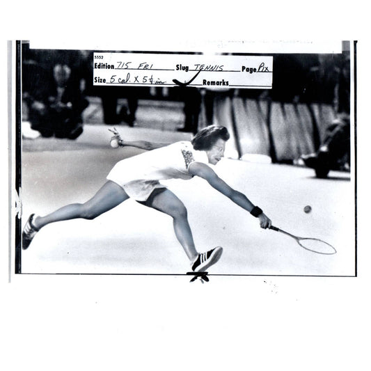 1973 Press Photo Tennis Billie Jean King 8x10" AD3-6