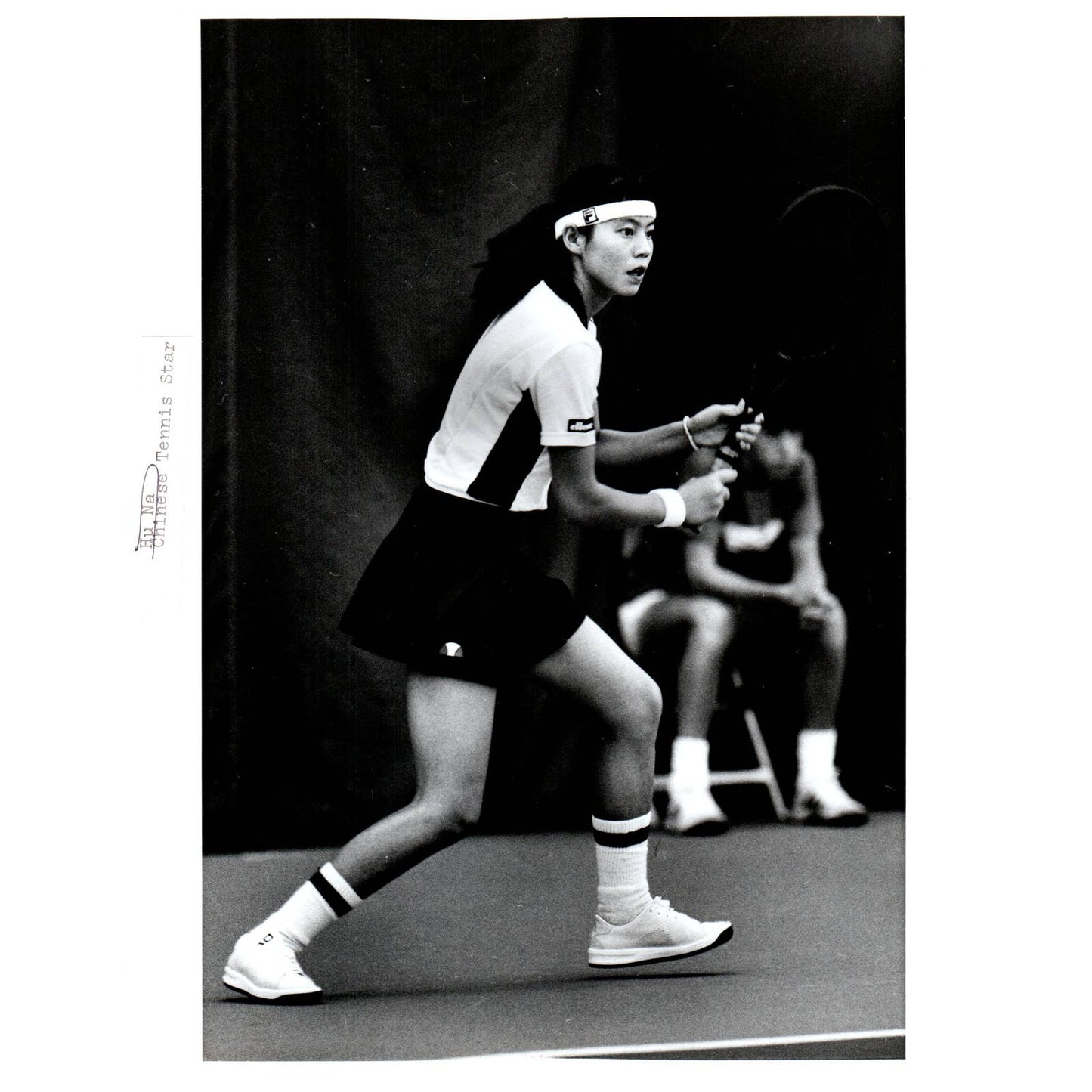 1983 Original Press Photo Women's Tennis Hu Na Japan ~8x10" AD2-1