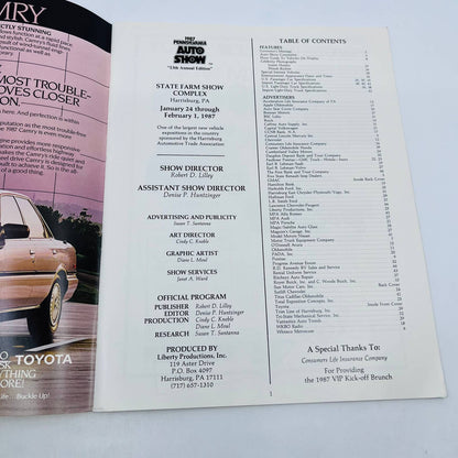 1987 Pennsylvania Auto Show Official Program A-Team Van Jersey Devil Truck BA1