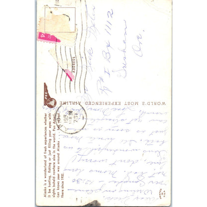 Alaskan Totem Pole 1950s Alaska Original Postcard P2-6