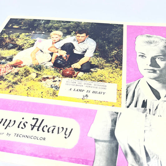 1956 A Lamp is Heavy Belinda Lee Diana Wynyard 11x14 British Lobby Card 3 FL4