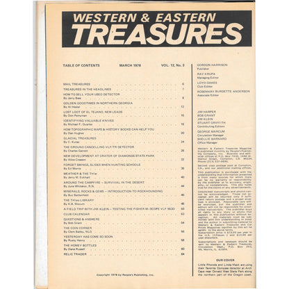 Western & Eastern Treasures Magazine - Gold Metal Detecting March 1978 M4