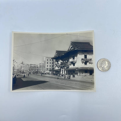 1945 WWII Photo Kabukiza Theatre After Tokyo Bombing Japan 4x6” SC5