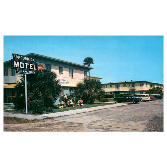 Vintage Postcard - McCormick Apartment Motel Jacksonville Beach Florida AD9