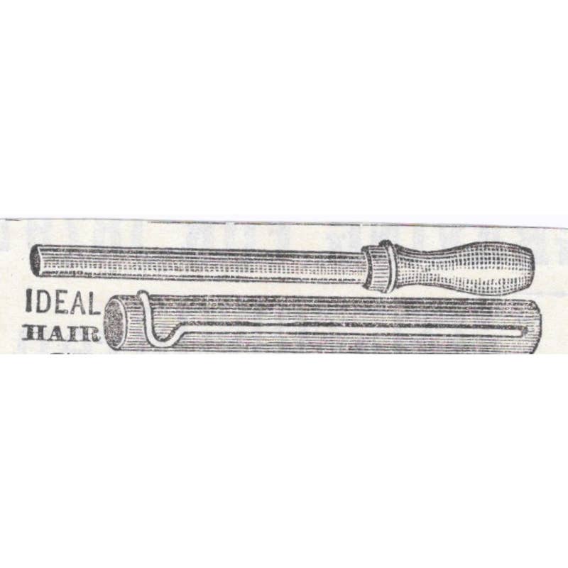 Hair Curler & Frizzler Wells Mfg Co Boston - Victorian Ad 1878 Original TJ7-L2-1