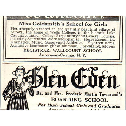 c1920 Harper's Magazine Ad - Mohegan Lake School A.E. Linder Westchester NY EA3