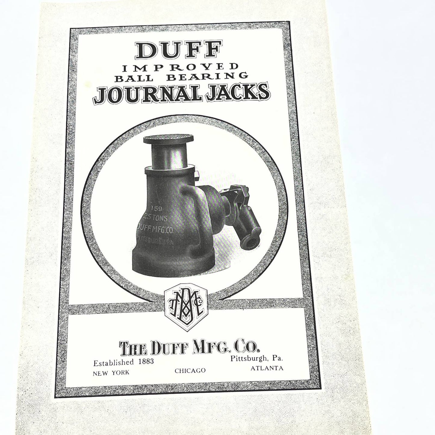 c1900 Duff Jacks Ball Bearing Railroad Jacks Booklets and Leaflet AB8