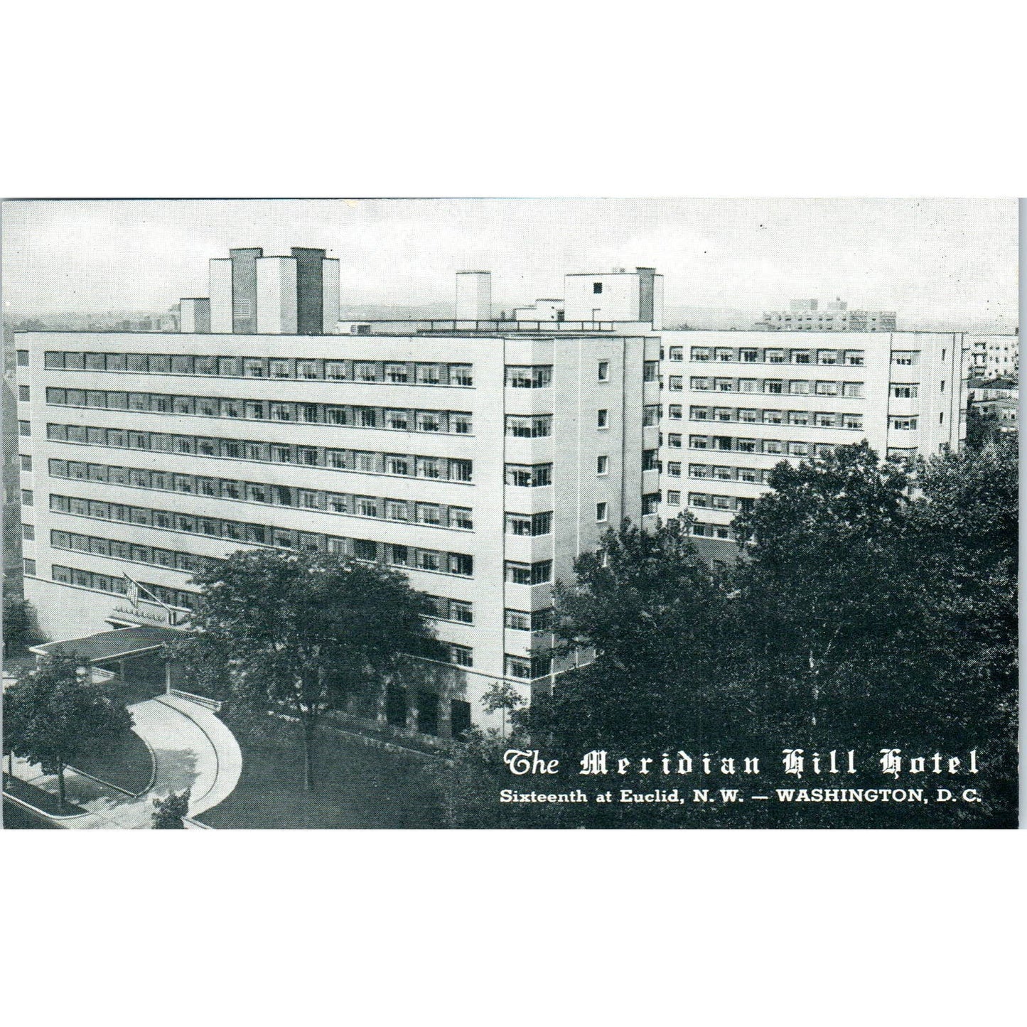 Meridian Hill Hotel Fordyce C, Minnick Washington D.C. Original Postcard TK1-P2