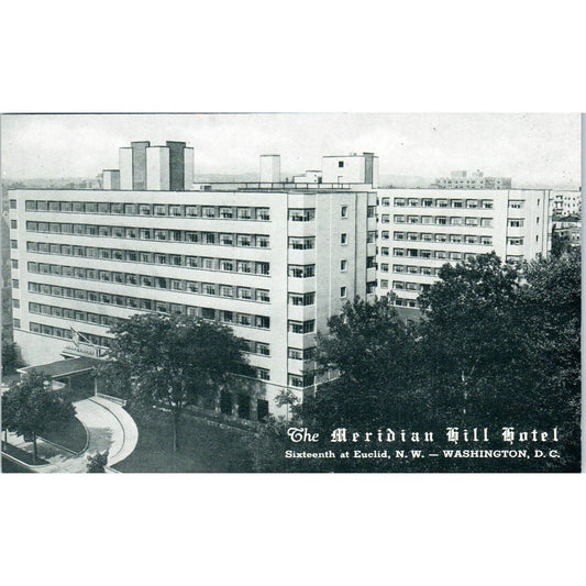 Meridian Hill Hotel Fordyce C, Minnick Washington D.C. Original Postcard TK1-P2