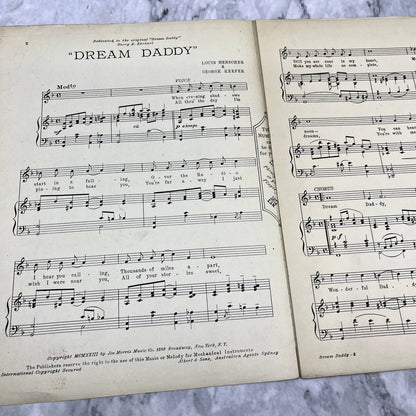Dream Daddy Louis Herscher George Keefer 1923 Sheet Music TK2-SM2