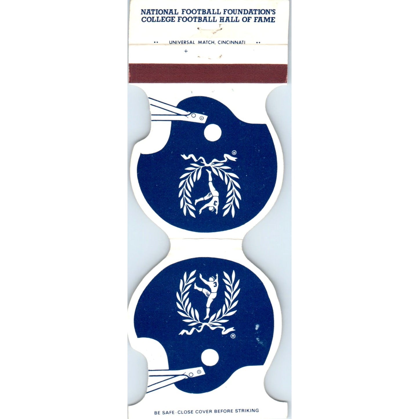 1980s College Football Hall of Fame Helmet Matchbook Cover SA6-M4