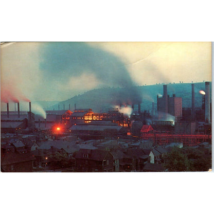 Vintage Postcard Steel Mills in Pittsburgh PA TD8-P2