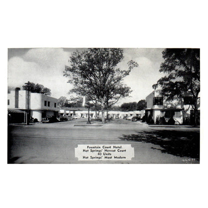 Fountain Court Hotel N.B & H.A. Burch Hot Springs Arkansas - Postcard TJ8-2