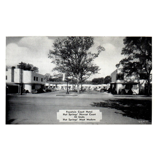 Fountain Court Hotel N.B & H.A. Burch Hot Springs Arkansas - Postcard TJ8-2
