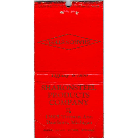 Sharonsteel Products Company Dearborn MI Advertising Matchbook Cover SA1-M6