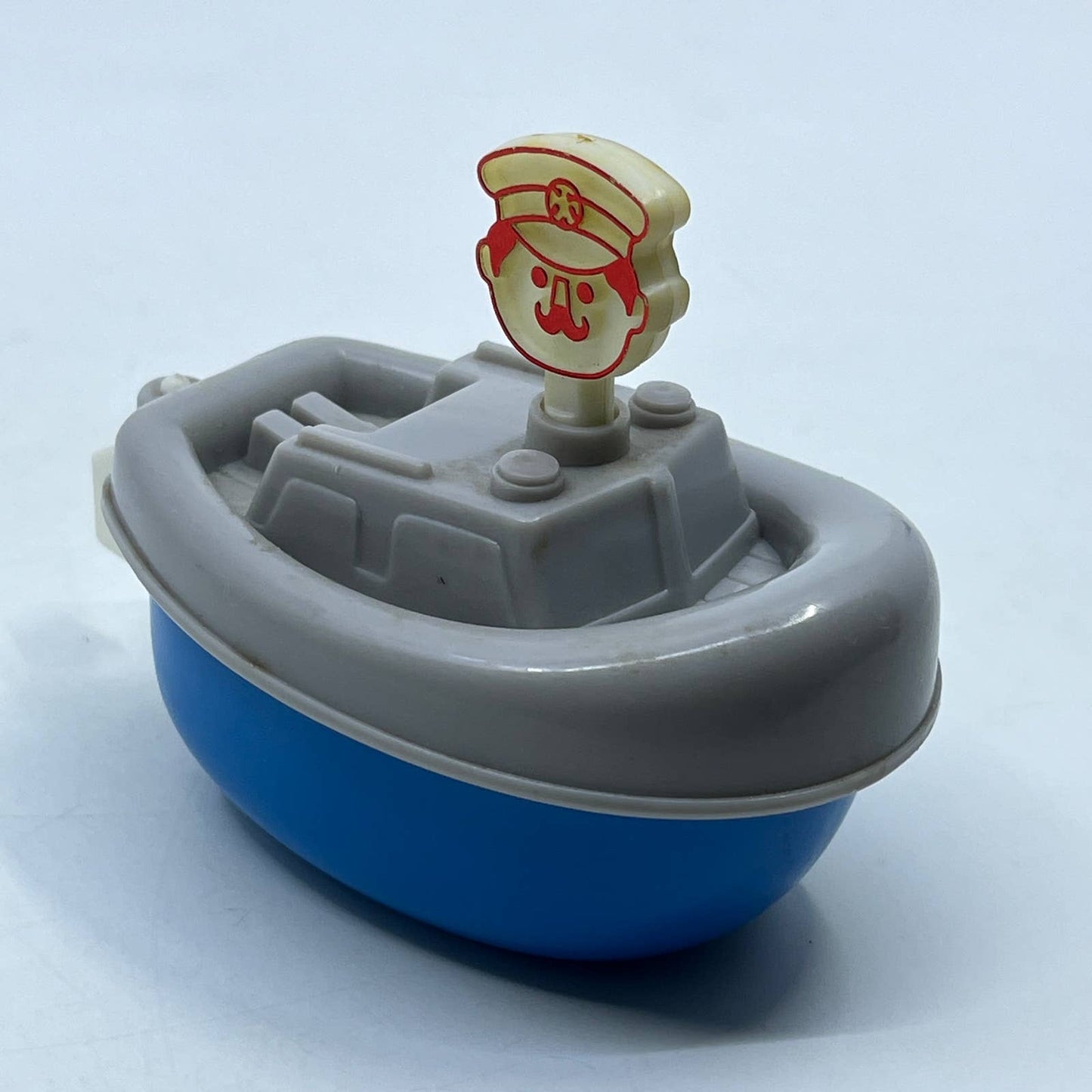 1970s Wind-up Floating Tugboat Boat Toy WORKS 4” TD2