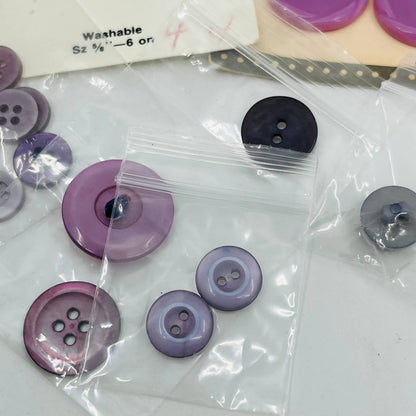 Lot of Vintage Purple Lavender Buttons TA6