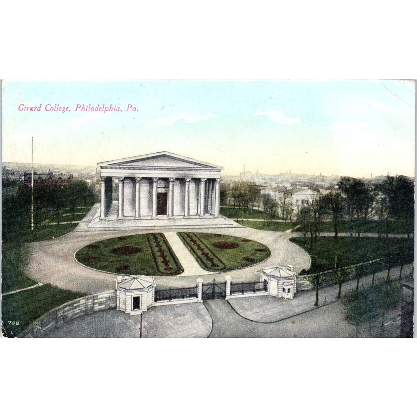 Antique Postcard Girard College Philadelphia PA TD9-P1