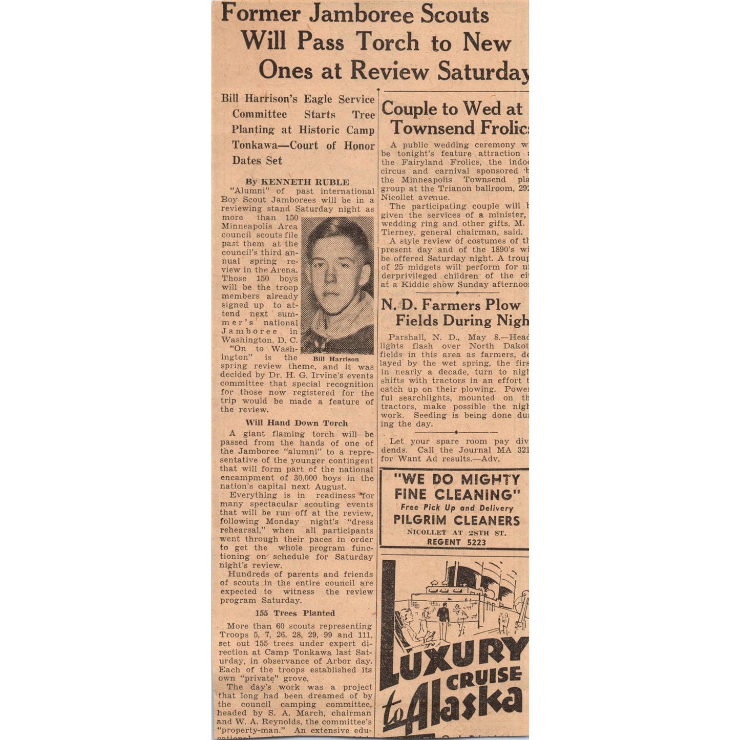 1935 Mpls Journal Newspaper Ad Maurice L Rothschild Brucewood Dress Sale FL5-3