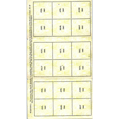 1945 Brotherhood of Railway, Airline and Steamship Clerks Membership Card SE5