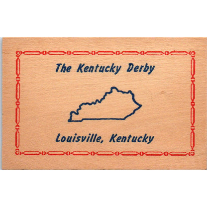 1977 Wooden Souvenir Card 103rd Kentucky Derby Louisville Seattle Slew SE4