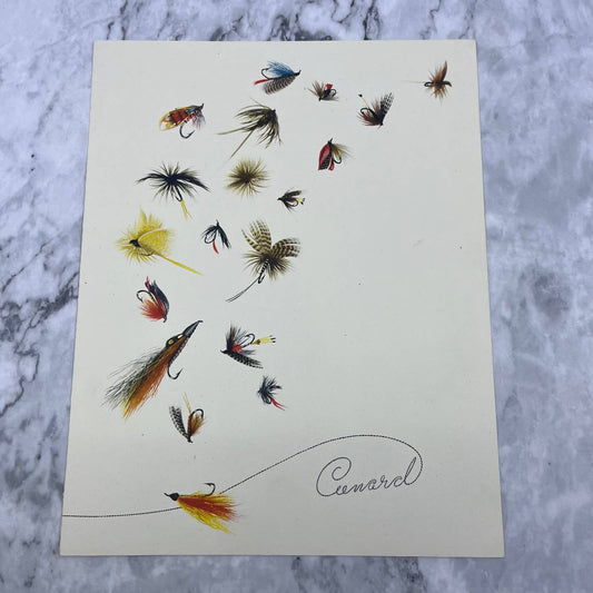 Original 1953 Cunard R.M.S. Mauretania Luncheon Menu Cruise Ship Fly Fishing TD8