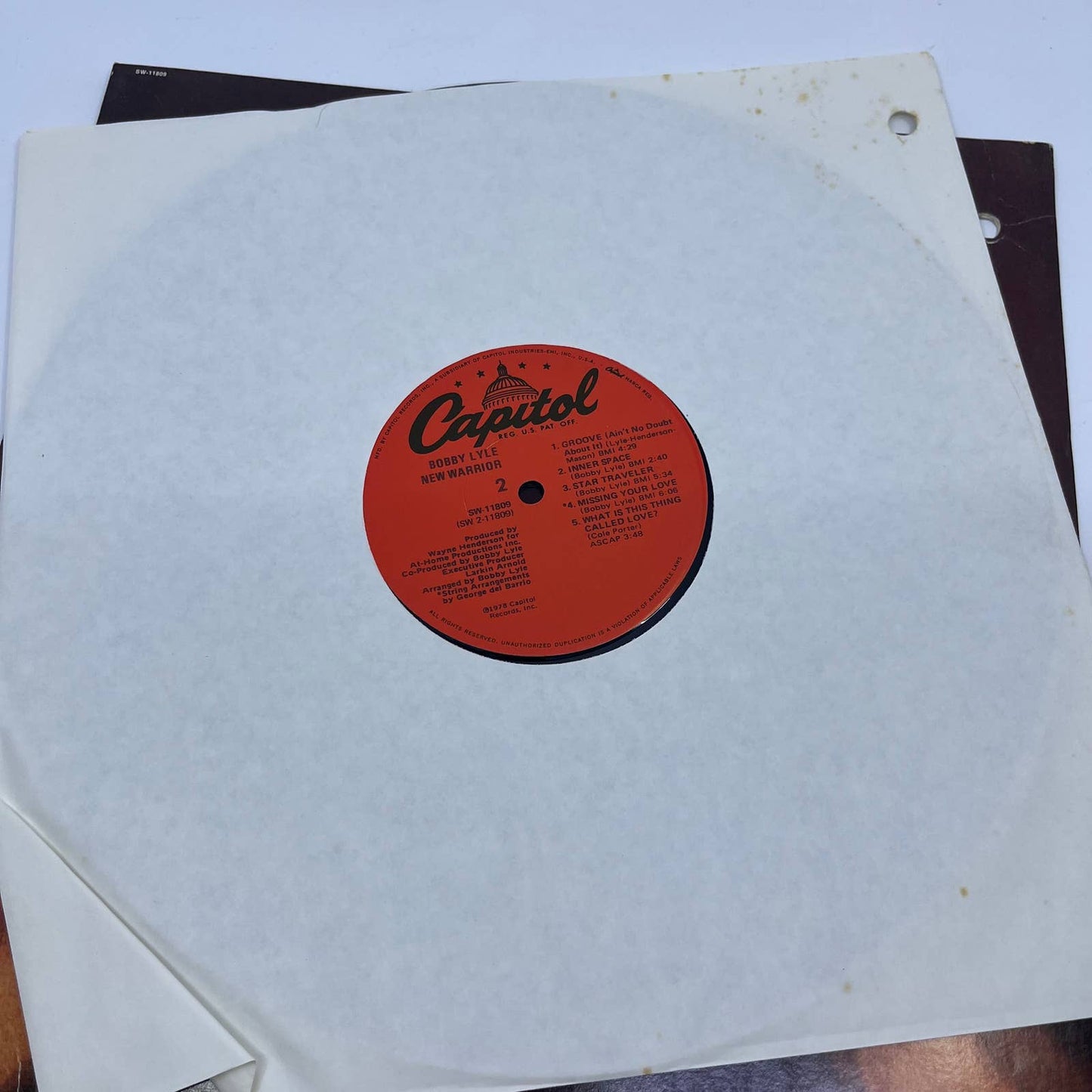 Bobby Lyle New Warrior Record Autographed Signed Authenticated TH3