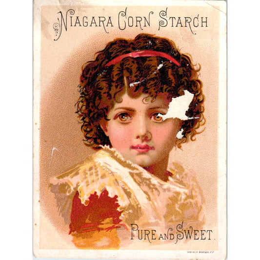 1880s Victorian Trade Card Niagara Corn Starch - Pure and Sweet SF2-2