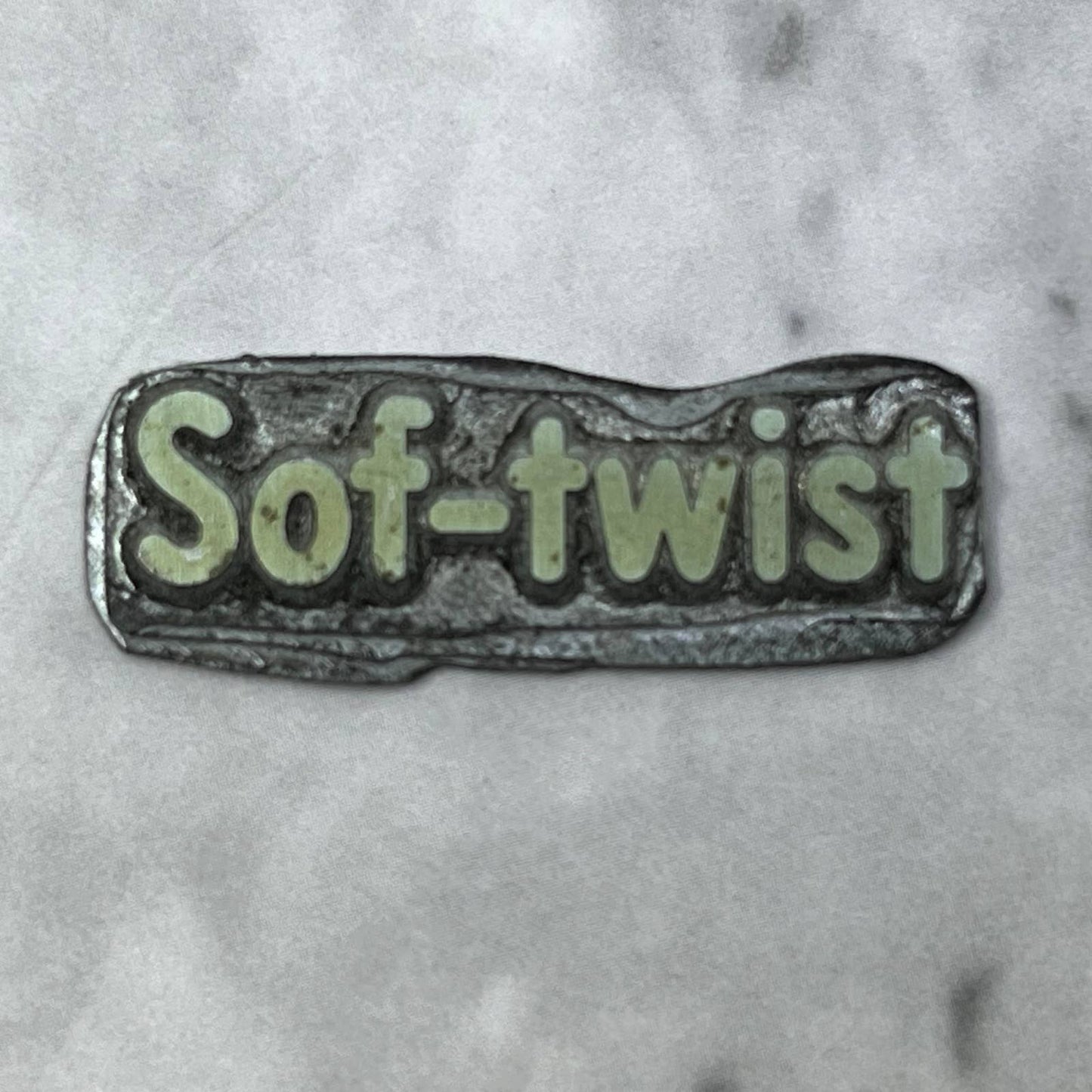 Vintage Printing Letterpress Printers Block Plate Sof-Twist SE821