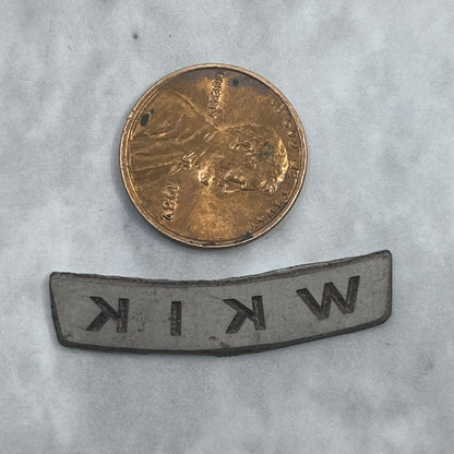Vintage Letterpress Printers Block Plate TV Radio Call Letters WKIK SE840
