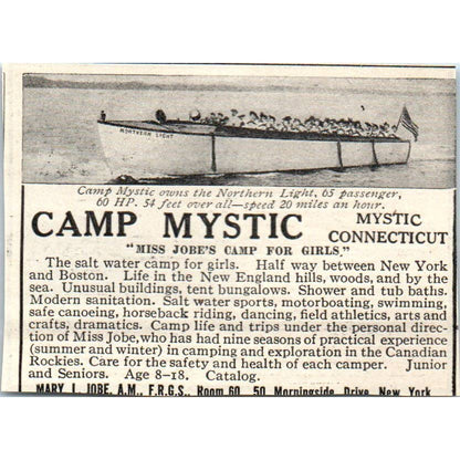 c1920 Harper's Magazine Ad - Silver Lake Camps in the Adirondacks EA3-2