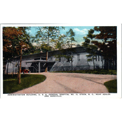 Administration Building USA General Hospital No. 19 Oteen NC Postcard TJ9-P2
