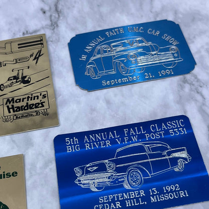 1990s Lot of 9 Missouri Classic Car Show Placards SF1