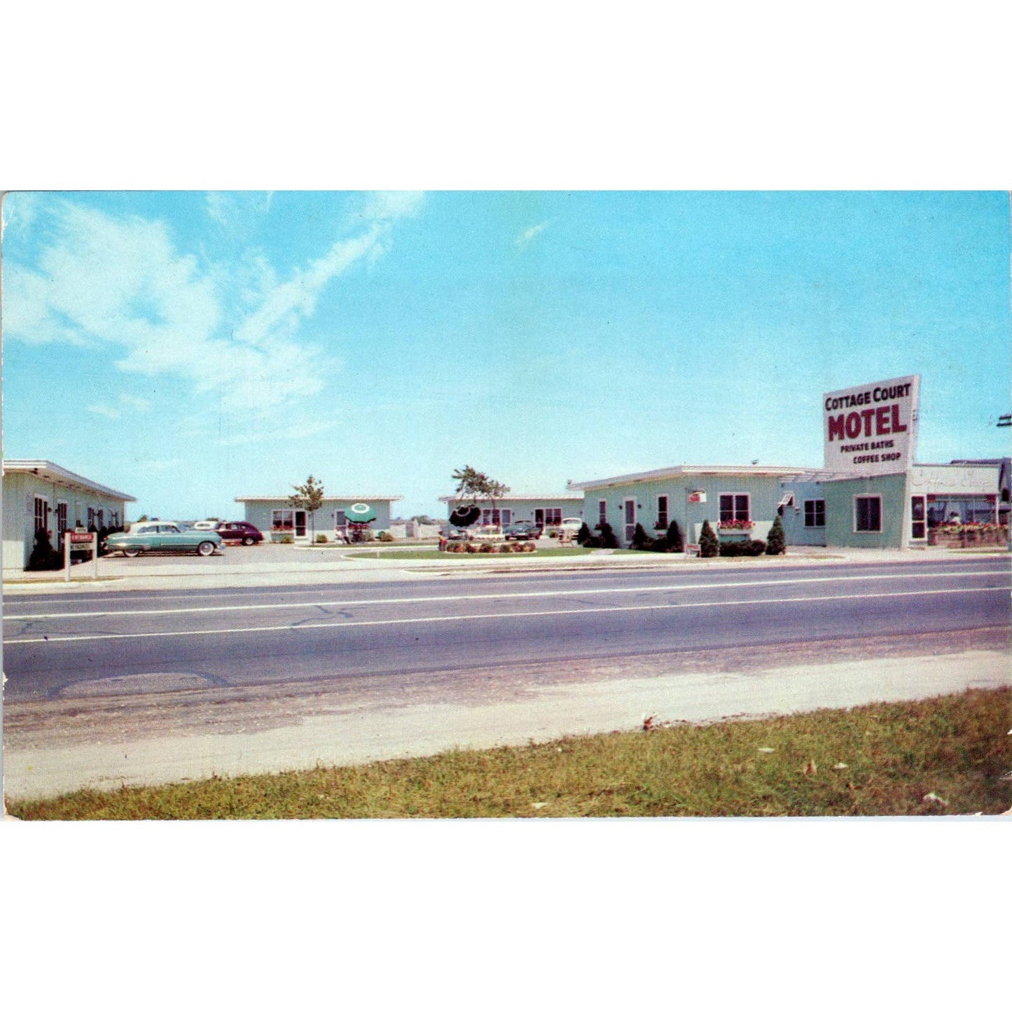 Cottage Court Motel Atlantic City NJ J. Wm. Hampton - Original Postcard TJ7-RP2