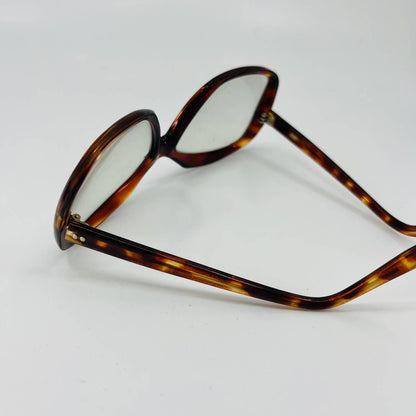 Vintage 1970s Thick Plastic Tortoise Shell Style Woman’s Eyeglasses France